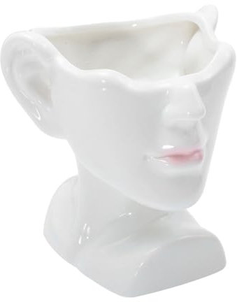 OFFSCH 1Pc Visage Pot De Fleurs Pots De Décoration De Fleurs pour Plantes D'Extérieur Pot De Visage en Terre Cuite Pots De Fleurs pour Plantes D'Intérieur Pot De Fleurs en Forme De