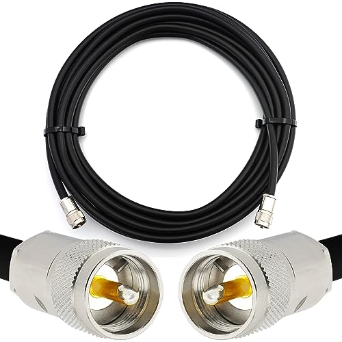 3m PL259 auf PL259 CB Koaxialkabel UHF Stecker auf UHF Stecker RG213 Verlängerung 50 Ohm — für HAM CB Radio Antenne SWR-Messgerät Amateur Kurzwellen HF