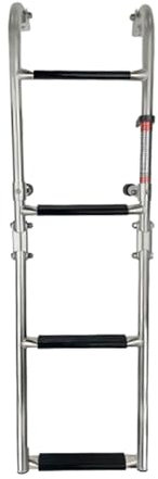 Sharplace Swim Ladder Pontoon Boat Ladder, Foldable, Marine Boat Boarding Ladder for Swimming Pool Dinghy Marine Yacht Pontoon Boat, 4 Steps ladder