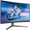 PHILIPS Evnia 27M2C5200W - Monitor da gioco curvo FHD da 27 pollici, 280 Hz, HDR10, 1 ms GtG, FreeSync Prem. (2560x1440, 2x HDMI 2.0, 1x DP 1.4) grigio scuro