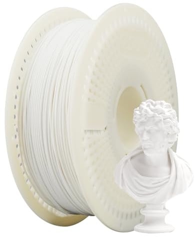 eSUN Matte PLA Refill Filament und Spool Kit, Creme Weiß,1KG | Spoolless Matte PLA 1.75mm und Removable Filament eSpool+, 1KG Spool (2.2 LBS) 3D-Druck Filament für 3D-Drucker