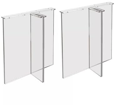 Lot de 2 pieds de bureau en acrylique transparent pour projets de bricolage à la maison - Pieds de table de rechange avec capacité de 150 kg - 40 x 71 cm