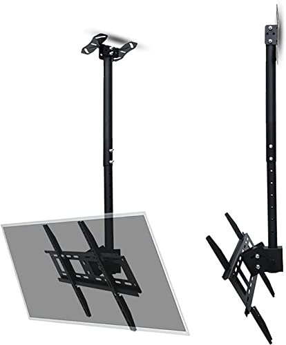 GLETSF Supporto TV Multifunzione da Parete, Regolabile, da Parete O Soffitto, Adatto alla Maggior Parte dei Televisori LCD A Schermo Piatto E Curvi da 40-80 Pollici, Fino A 154 Libbre, su