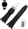 MMBAY Gummi-Uhrenarmbänder, 26 mm, kompatibel mit Audemars Piguet AP Royal Oak Offshore 15703 (Damenstil) 15400, 15202, 26331, Silikon-Armband für Damen und Herren, wasserdichtes Armband, Uhrenzubehör