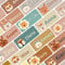 Petite Print® Namensaufkleber für Kinder (75 Stück), Schule, Kindergarten, Kleidung & Gegenstände, Namensetiketten personalisiert mit Namen und waschmaschinenfest (Retro Animal Faces)