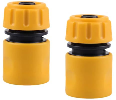 Garden Hose Connector, 1/2 Quick Connector, Hose end Quick Connectors, Used to Connect Garden Hoses and Outdoor Faucets（Yellow）