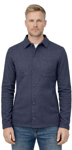 Giacca a Camicia in Cotone, Blazer Jacket da Uomo - Punto Cucitura Chicco di Riso - Artigianale, Made in Italy - Casual, Classica Sportiva