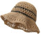 YAMEE Chapeau de Plage Femme Élégant,Chapeau de Soleil Paille Pliable,Respirant pour Jardin,Voyage