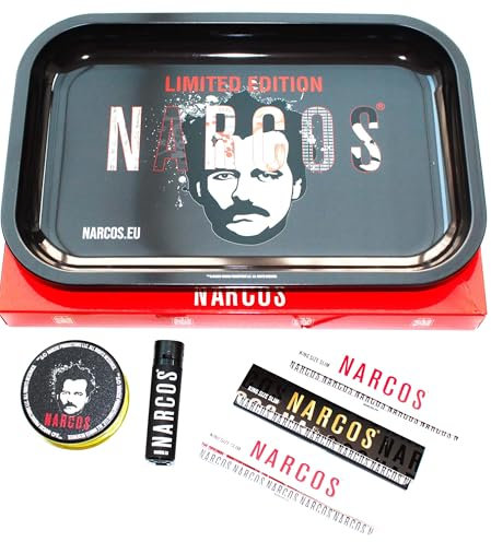 Narcos Smoker Geschenkset Black Edition Large mit Rolling Tray