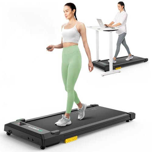 UREVO Tapis de Course Silencieux,1-Touche Silencieuse Tapis de Marche avec SmartAPP pour Maison et Bureau Walking Pad Léger avec Affichage LED, Télécommande Mute, Idéal pour Running et Marche