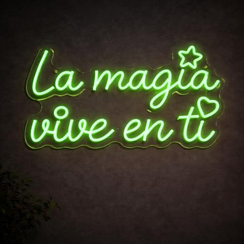 Sweet Dream Code Luz Neón Letrero Frase Inspiracional mantra de vida La Magia Vive en Ti | Decoración Estudio, Home Office o Regalo Motivacional Premium, mindfullness