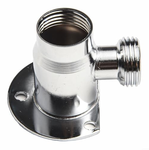 Honseadek Brass Thermostatic Shower Mixer Valve – Exposed Bar Shower Fitting with Chrome Finish, Outdoor and Garden Wall Mount Elbow Adapter for In?Wall to