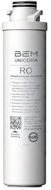 BEM Ersatzfilter RO für Unicora Umkehrosmose Wasserfilter, Filterkartusche | RO Filterkartusche für Trinkwasser Wasseraufbereiter mit UV, Aktivkohle Filter, Polypropylen-/ Baumwollstab mit Aktivkohle