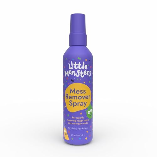 Little Monsters Mess Remover Spray (120ml) | Child-Friendly Laundry Stain Remover Spray, Newborn Essentials & Baby Essentials, Works on Laundry, Upholstery, Carpet, & More