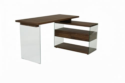 Jahnke ECK-Schreibtisch LUX C 15 E WALNUSS NB./KGL