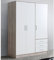 möbelando Kleiderschrank Schlafzimmerschrank Holzschrank Schrank Schlafzimmer Babbette I Sandeiche/Weiß