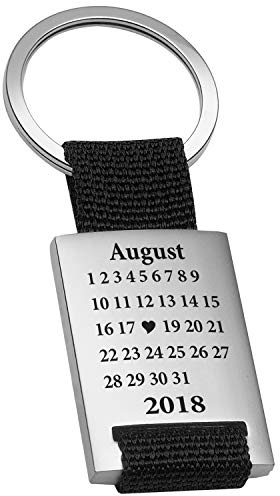 Personalisierter Schlüsselanhänger mit Gravur I Schwarz I Schönster Tag I Ich liebe dich Geschenk für Freundin und Freund