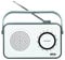 Silva-Schneider M 295 Tragbares Retro-Radio, weß/grau