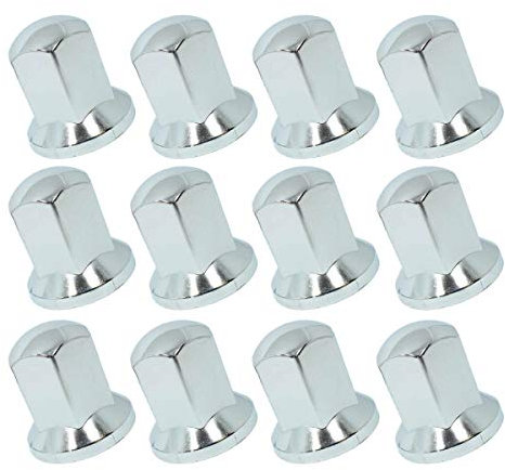 Promo Link Lot de 100 capuchons d'écrous de roue universels profonds longs pour camion Largeur de clé 32 mm Chromé