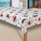 laro Wachstuch-Tischdecke Abwaschbar Garten-Tischdecke Wachstischdecke PVC Plastik-Tischdecken Eckig Meterware Wasserabweisend Abwischbar, Muster:Weihnachtsmann weiß, Größe:100x140 cm