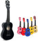 CB Sky Soprano Ukulele 53cm Anfänger, Schüler Hawaiian Gitarre (Black) 3-5 5-9 Jahre alt