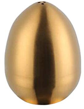 Bestonzon Gewürzstreuer Edelstahl Pfefferstreuer Salzstreuer in Ei-Form 3 Loch (Golden)