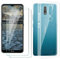 PZEMIN Handyhülle für Nokia 2.4 Hülle + 2X Gehärtetem Glas Filmschutz Schutzfolien - Silikon Soft Transparent Fall TPU Leichte Protection Case Cover (6.5, Clear)