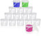 Belle Vous 250ml 15 Pack Slime Storage Containers - BPA-Free Plastic Pots - Clear Empty Leakproof Jars With Handles & Lids - Bucket Tub Container for Slime Making, Craft Materials & Toys