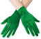 EORUBE 1920s Handschuhe für Damen Handgelenklange Kurze Satin Handschuhe Party Kostüm (Grün)