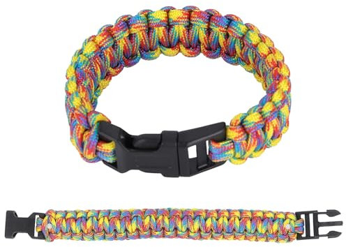 BIKING Survival-Armband im Freien, geflochtenes Paracord-Armband für Männer und Frauen, mit Fallschirmschnur