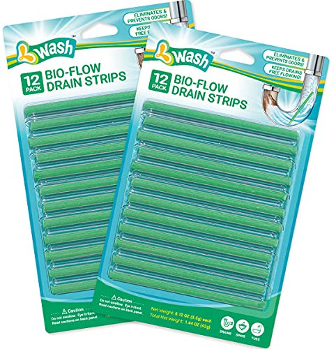 Bio-Flow Abflussstreifen – 24 Streifen | Abflussreiniger & Geruchsentferner Abflussstäbe