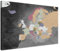 LANA KK - Premium Pinnwand Europakarte - Schiefer Grau - Deutsch - in 100 x 70 cm, stabile Rückwand zum Pinnen inkl. Starterkit - Leinwand-Kunstdruck Wandbild Landkarte XXL