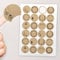 48 Aufkleber für Weihnachten 40mm / 4cm – Namensschildchen oder Adventskalender Nummer Etiketten zum selbst beschriften: Sticker in Kraftpapier-Optik aus Papier (SCHWARZ)