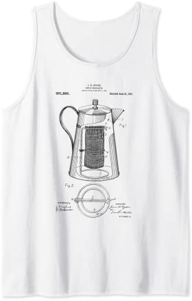 Coffee Patent Prints Percolateur de café vintage Débardeur