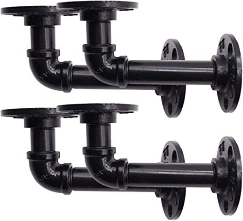 Support d'étagère de comptoir Support flottant de panneau d'échafaudage, support de support de montage de tuyau industriel en fer de tuyau Supports de stockage Racks Home 15X8cm Pipe Shelf ( Color : 2