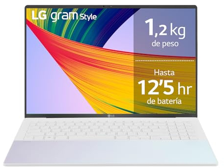 LG Gram STYLE 16Z90RS-G.AD74B - Computer portatile, 16 pollici OLED FHD, Intel Core EVO i7 13ª Gen,Windows 11 Home, 32 GB RAM, 512 GB SSD, 1,2 kg, 12,5 ore di autonomia, White ICE