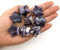GROWWISH 1pc Natürlicher Lapislazuli Opal Amethyst Rosenquarz Kristalle Stern Mondförmiger Stein Heiledelstein Natursteine und Mineralien-Amethyst Stern,2PCS