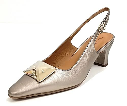 PEDRO MIRALLES - 13829 Metal Rauchschuhe mit Absatz, Schnalle, Gummisohle, für Damen, Metall Rauch, 37 EU