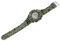 Alomejor Uhr, PU-Armband, Camouflage-Farbe, Herren-Chronograph, Digital, Multifunktional, Wasserdicht, Edelstahl, Untere Abdeckung, Schnalle für Studenten (Grün)