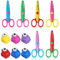 NTGRTY 12er-Set Kinderschere 6 Stk Kinder Bastelschere,Kinder Sicherheit Schere Gezackte Schere 6 Stk Papierstanzer Motivstanzer Ausstanzer Kinder Set für Kinder DIY Scrapbook Fotoalbum Handwerk