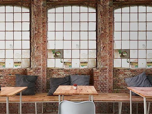 A.S. Création Livingwalls Vliestapete - Backstein Tapete in Braun, Beige und Weiß - Wandtapete für verschiedene Räume - Wandbild XXL 2,80 m x 1,59 m