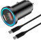 63W Car Charger and Cable for Samsung Galaxy S25 Ultra/S24 Plus/S22 S21 S23 FE,A25 A55 A15 A56 A36 A53 A54 5G A33 A34 iPhone 16e 16 15 Pro Max Super Fast Charging Phone Cigarette Lighter Adapter USB C