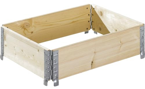 kaiserkraft | AufsatzRahmen aus Holz | mit 4 Scharnieren | für Paletten 800 x 600 mm | Nutzhöhe 200 mm