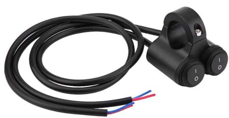 Interrupteur de guidon de moto, universel pour feux de freinage et antibrouillard klaxon double bouton de commande étanche pour feux de détresse et antibrouillard pour moto et scooter (B)