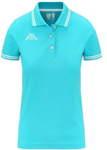 Kappa - Polo, Donna, Verde, Cotone, Tennis, Logo MALTAX WSS Slim, Taglia: 2XL