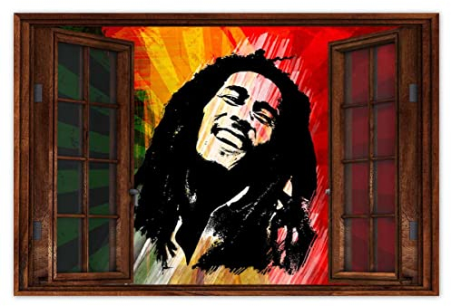 Wandsticker Dekor Foto Aufkleber 120x80cm Musik Reggae No.H13M_WBNS1B