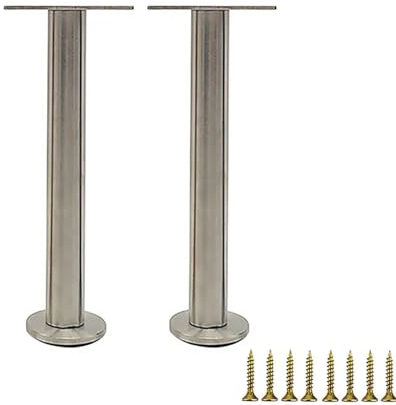 AVIMYA 1/4PCS ModernStyle Sofa Beine Möbel Metall Chrom Verstellbarer Ersatz for Schrank TVStänder Couchtisch mit Schrauben 130-300mm (Color : 2PCS Chrome, Size : 150mm)