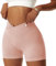 Vertvie Damen Gym Shorts V Cross Stretch Push Up Yoga Shorts Booty Scrunch Fitness Hosen Kurz High Waist Nahtlos Workout Sportshorts Butt Lift Kurze Leggings Sommer (Pfirsich Rosa, S)
