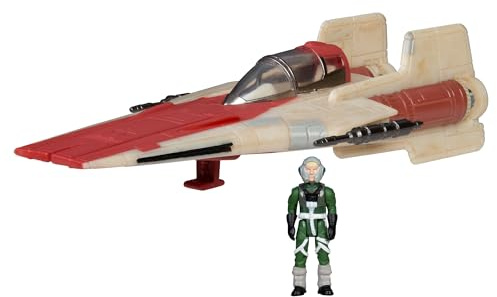 Star Wars Micro Galaxy Squadron A-Wing Véhicule de Classe Armure légère de 7,6 cm avec Accessoire de Figurine de 2,5 cm