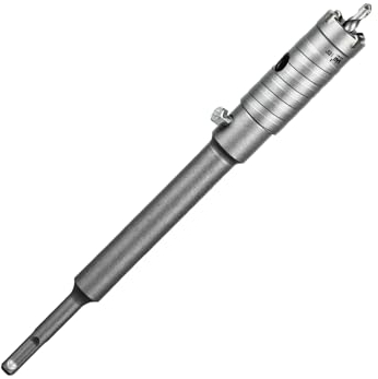 SALI Bohrkrone 30mm SDS Plus M22 Gewinde SDS Plus Adapter 220mm Wandlochsägebohrer Lochsägen-Set mit für Hartmetall-Zentrierbohrer für Mauerwerk Natursteine Sandsteine Kunststeine Beton Marmor Fliese